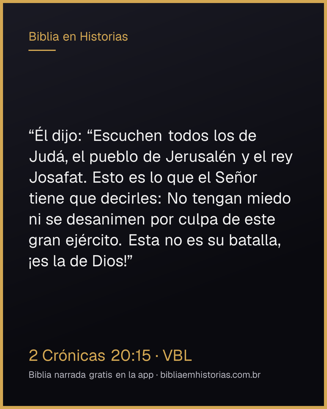 Imagen del versículo 2 Crónicas 20:15 para compartir
