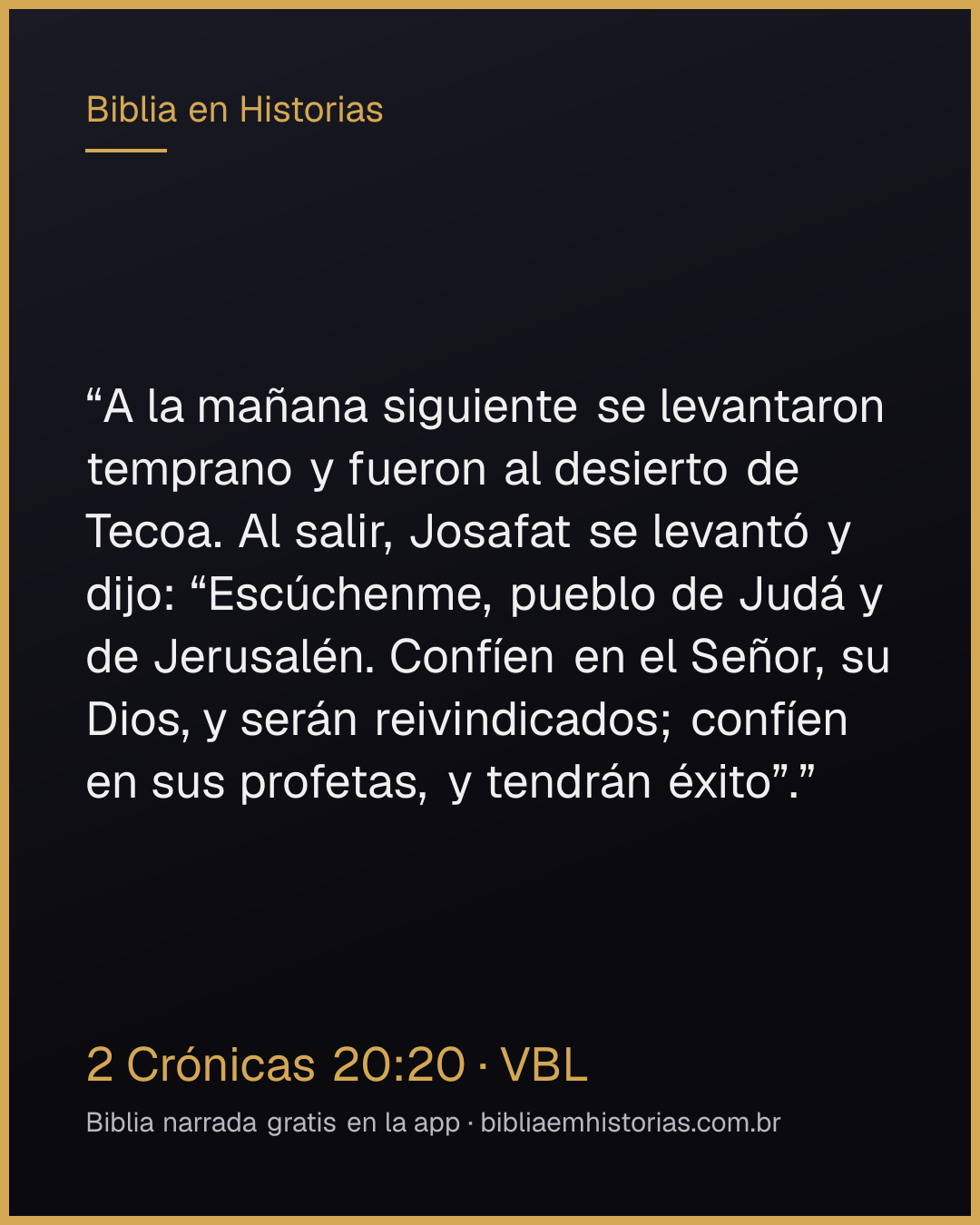 Imagen del versículo 2 Crónicas 20:20 para compartir