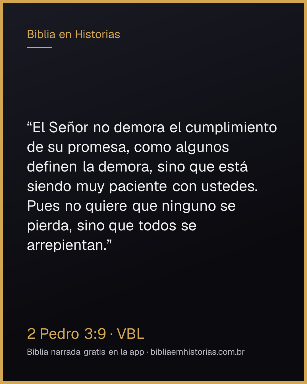 Imagen del versículo 2 Pedro 3:9 para compartir