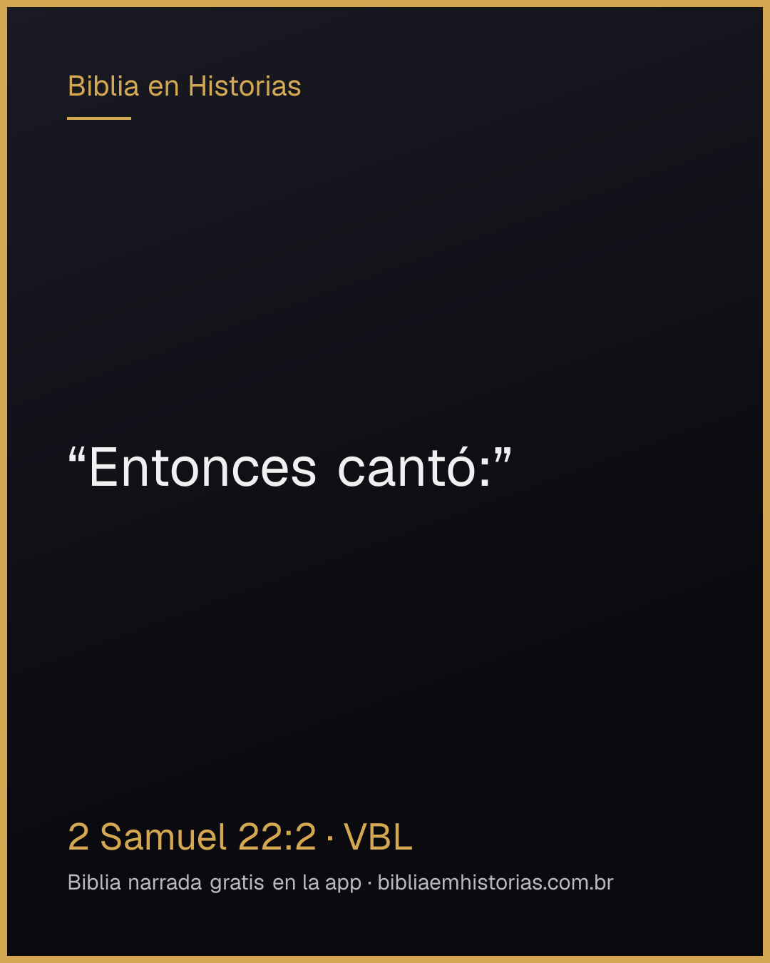 Imagen del versículo 2 Samuel 22:2 para compartir