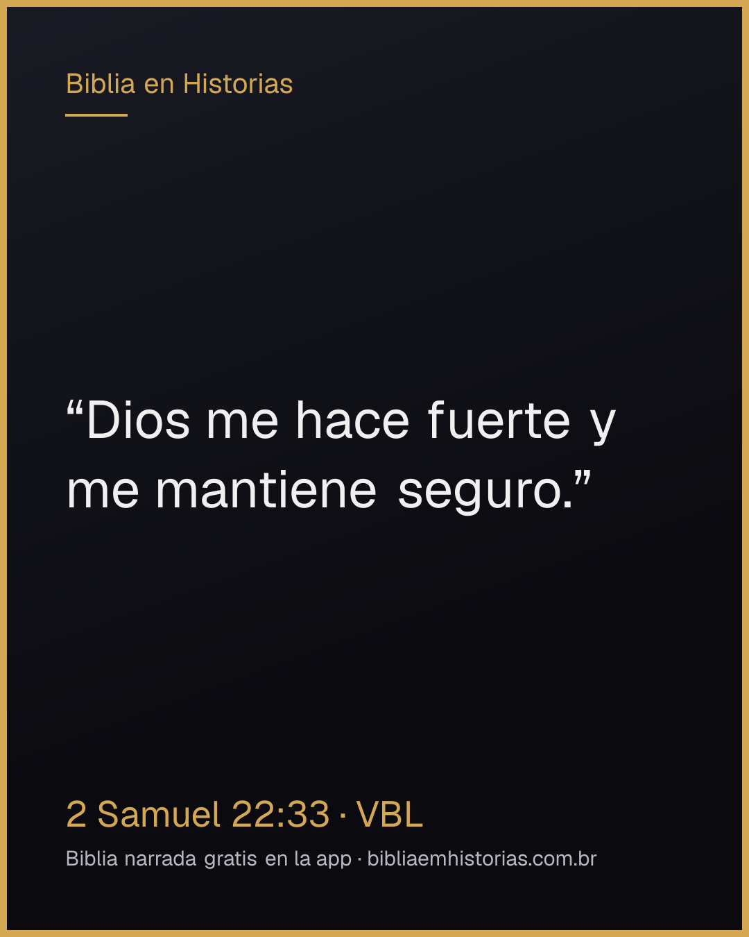 Imagen del versículo 2 Samuel 22:33 para compartir