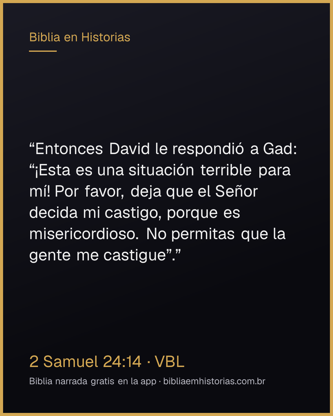 Imagen del versículo 2 Samuel 24:14 para compartir