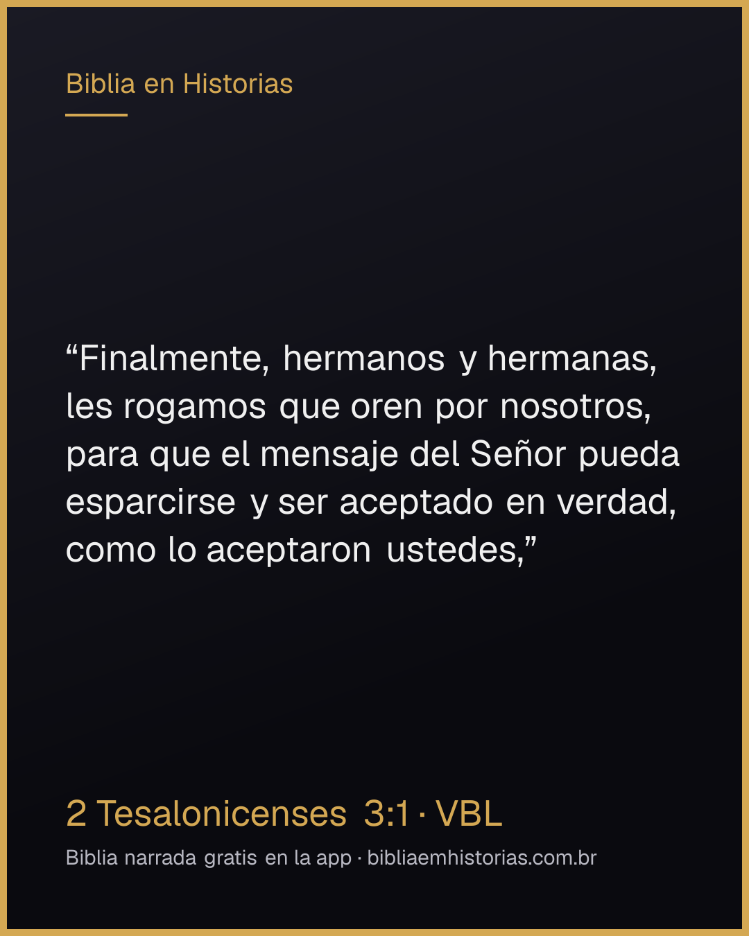 Imagen del versículo 2 Tesalonicenses 3:1 para compartir