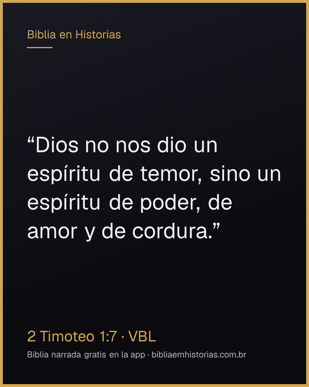 Imagen del versículo 2 Timoteo 1:7 para compartir