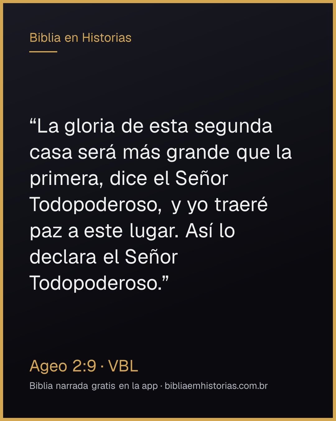 Imagen del versículo Ageo 2:9 para compartir
