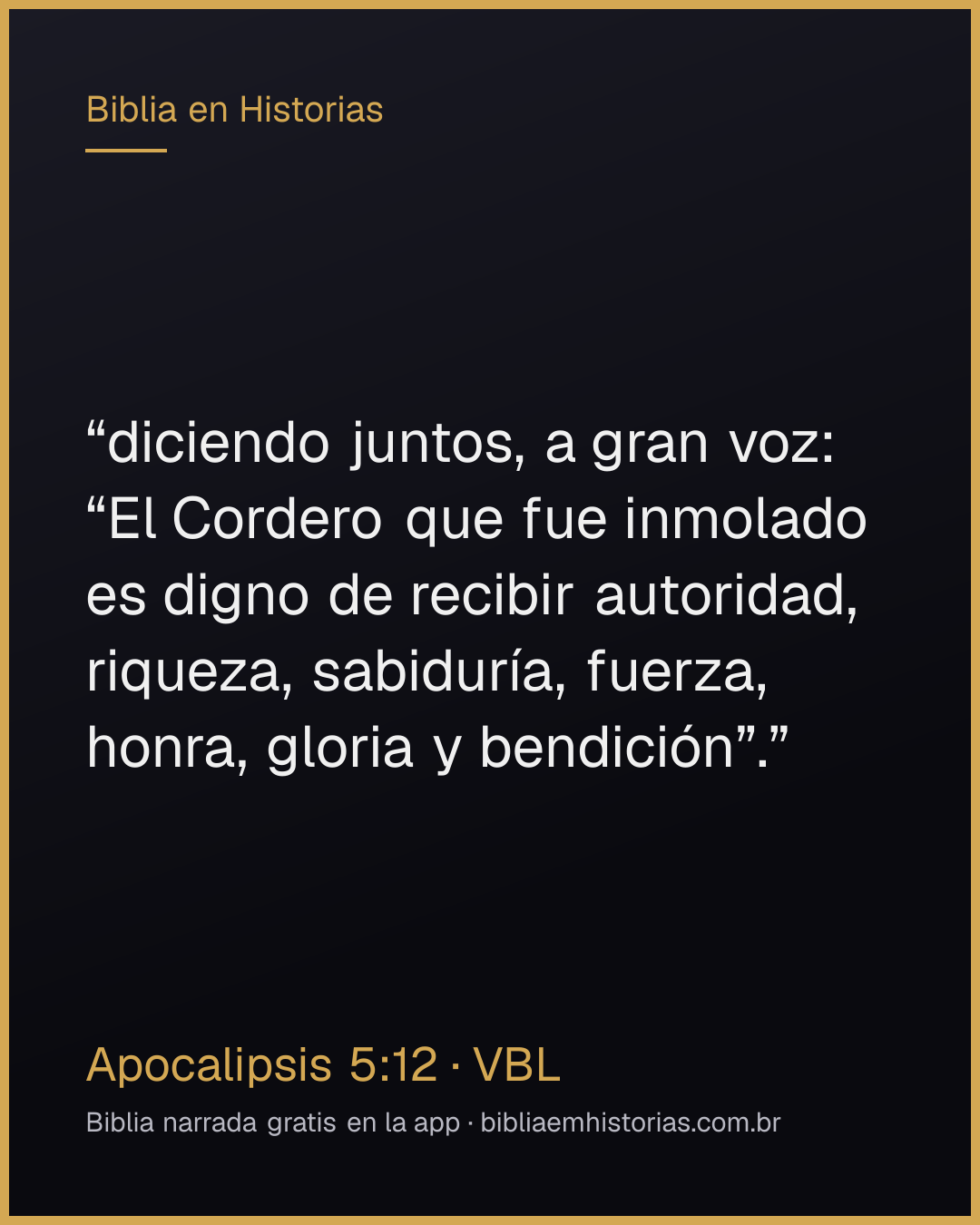 Imagen del versículo Apocalipsis 5:12 para compartir