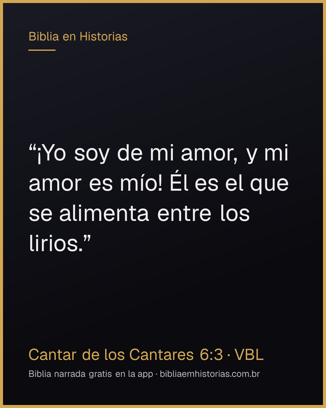 Imagen del versículo Cantar de los Cantares 6:3 para compartir