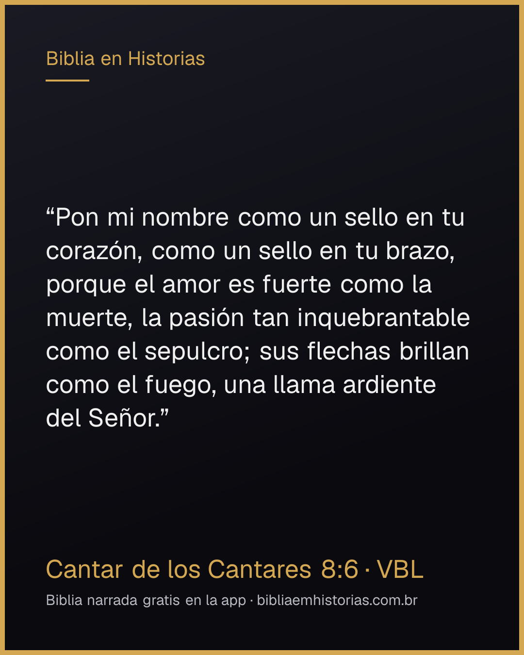 Imagen del versículo Cantar de los Cantares 8:6 para compartir