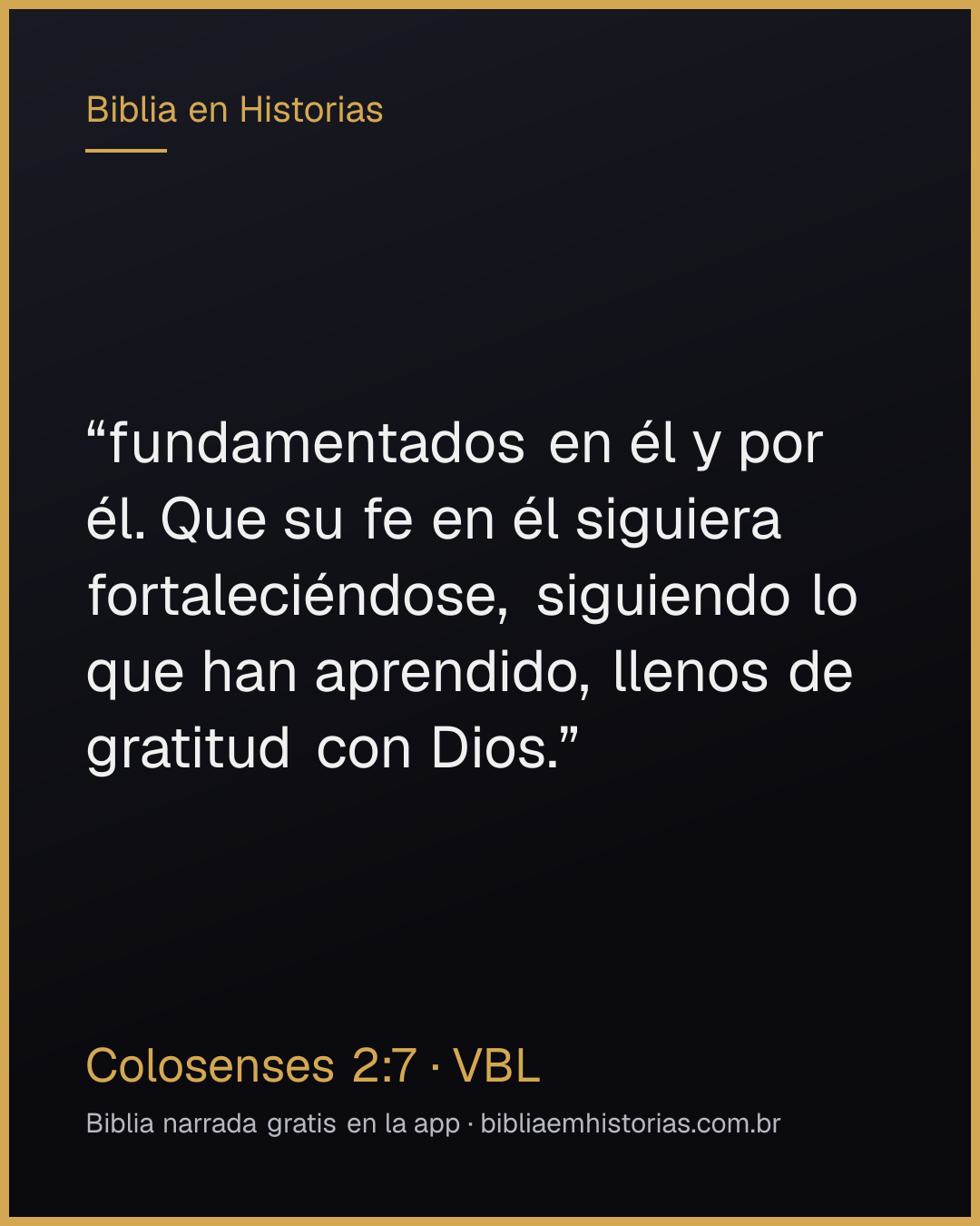 Imagen del versículo Colosenses 2:7 para compartir