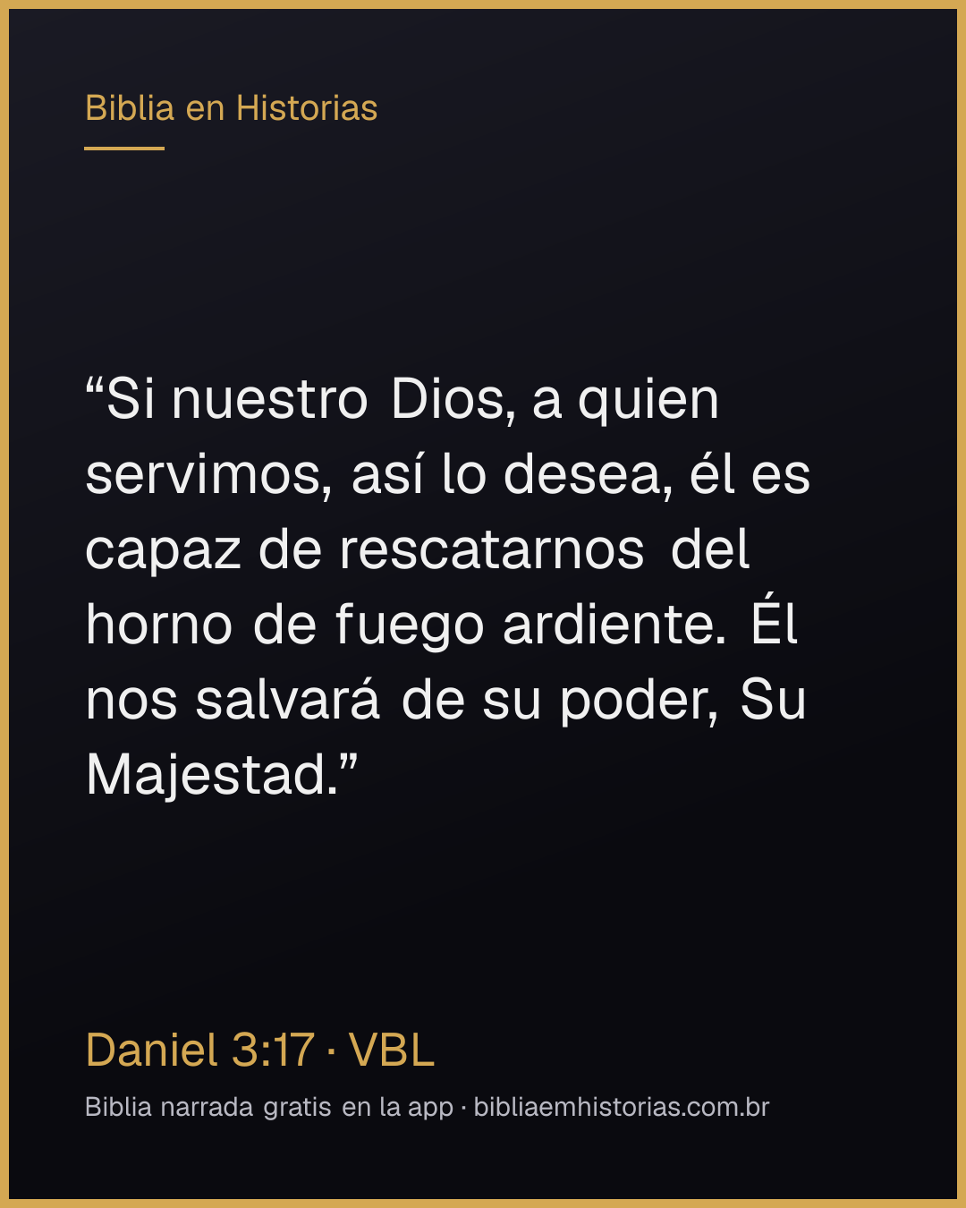 Imagen del versículo Daniel 3:17 para compartir