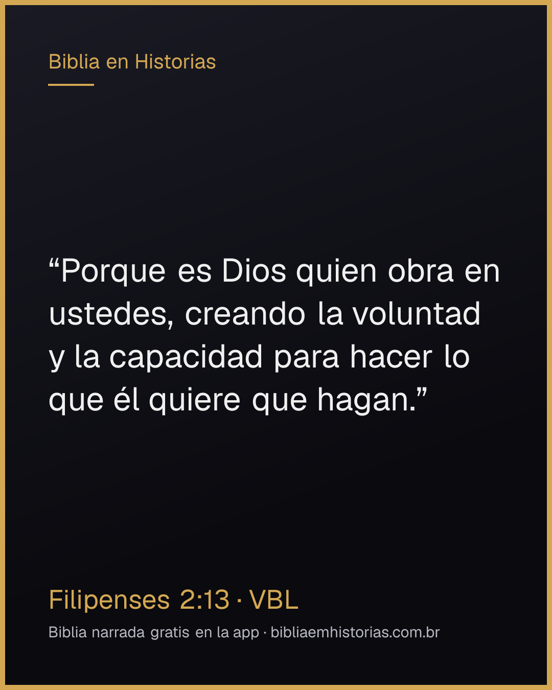 Imagen del versículo Filipenses 2:13 para compartir