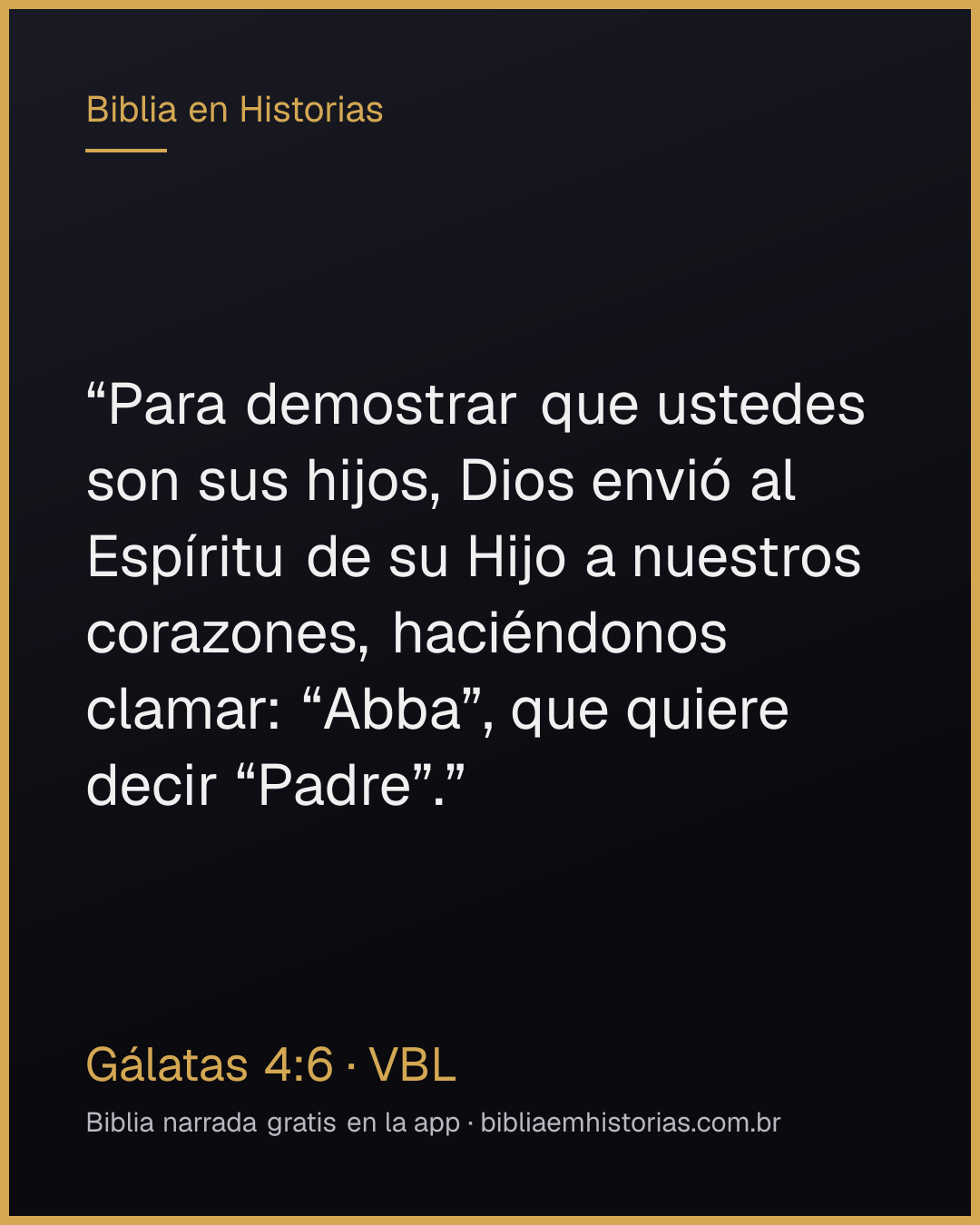Imagen del versículo Gálatas 4:6 para compartir