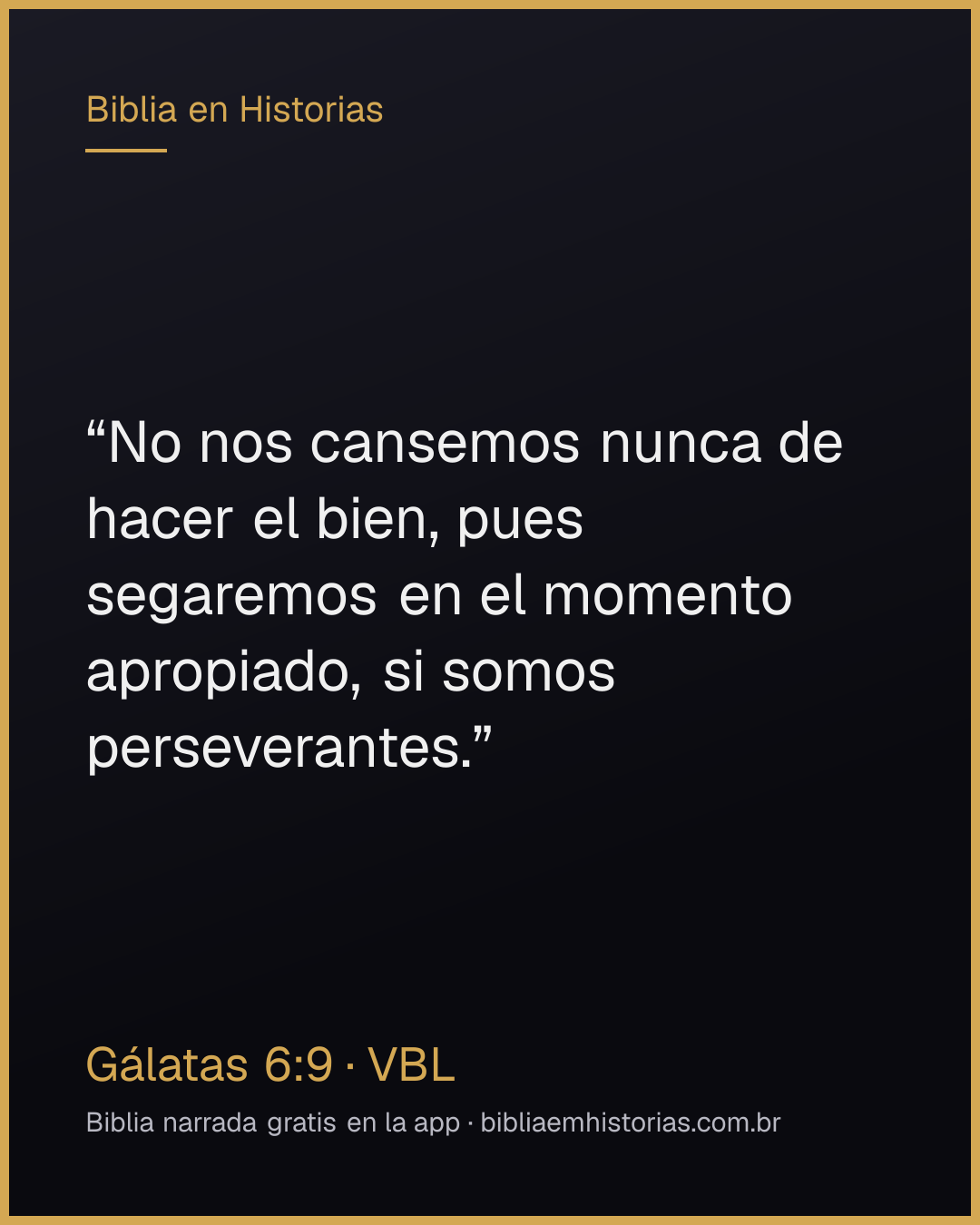 Imagen del versículo Gálatas 6:9 para compartir