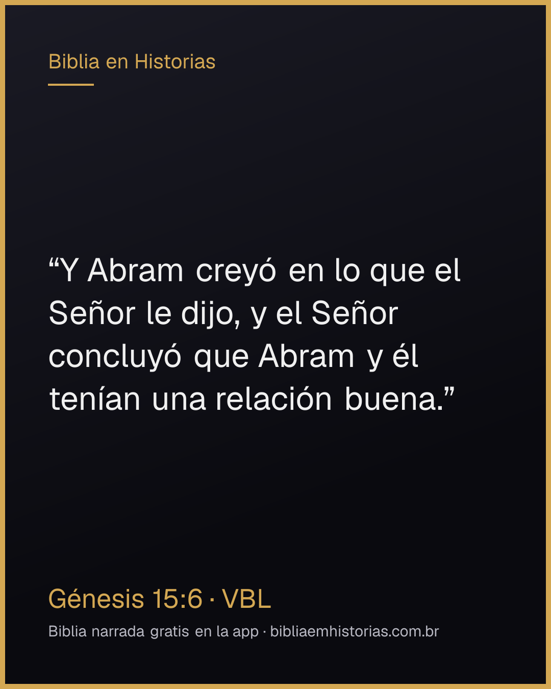 Imagen del versículo Génesis 15:6 para compartir