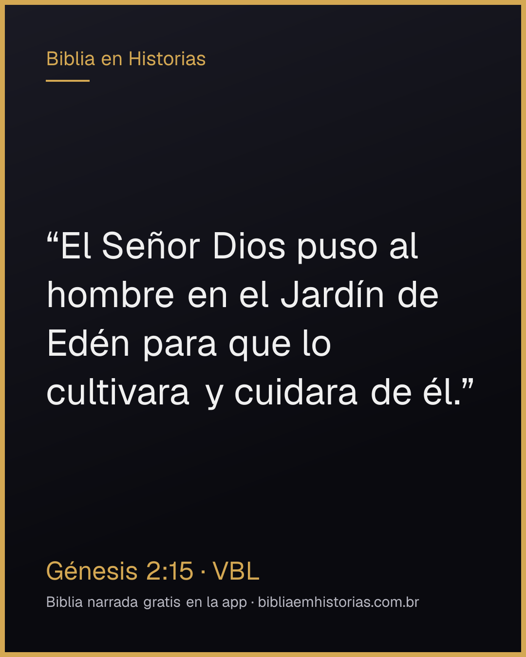 Imagen del versículo Génesis 2:15 para compartir