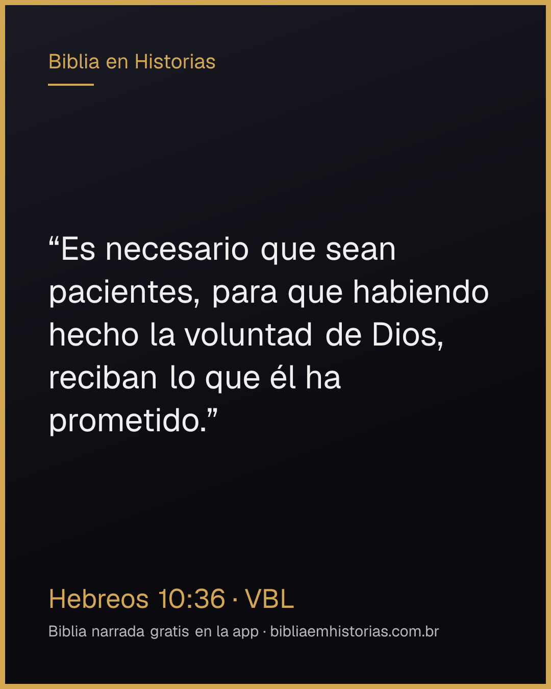 Imagen del versículo Hebreos 10:36 para compartir