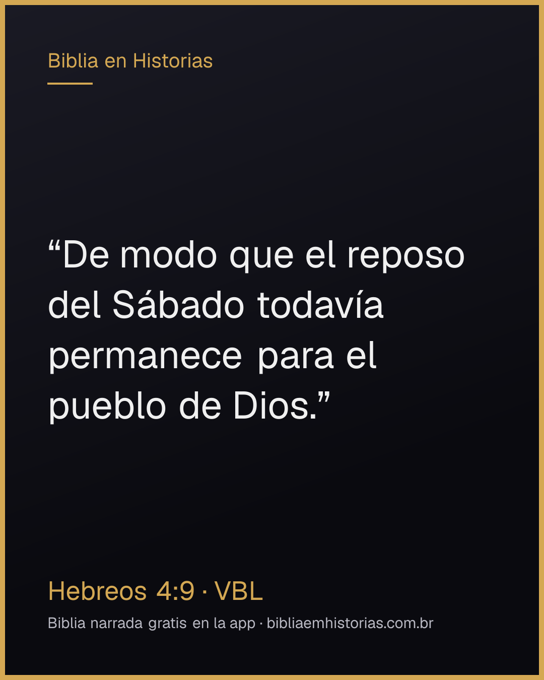 Imagen del versículo Hebreos 4:9 para compartir