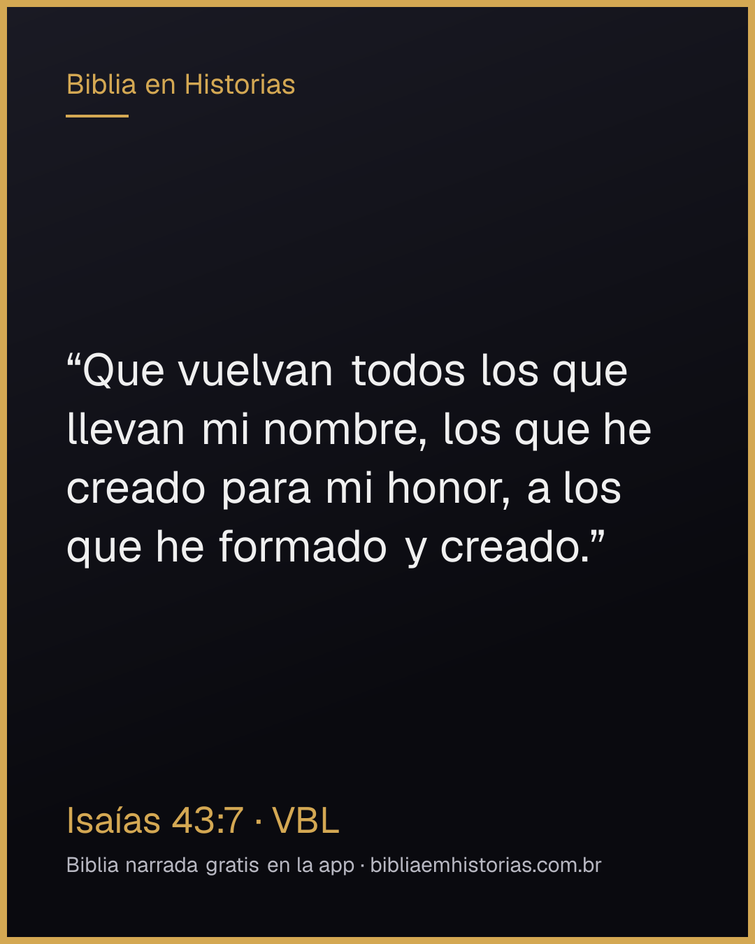 Imagen del versículo Isaías 43:7 para compartir