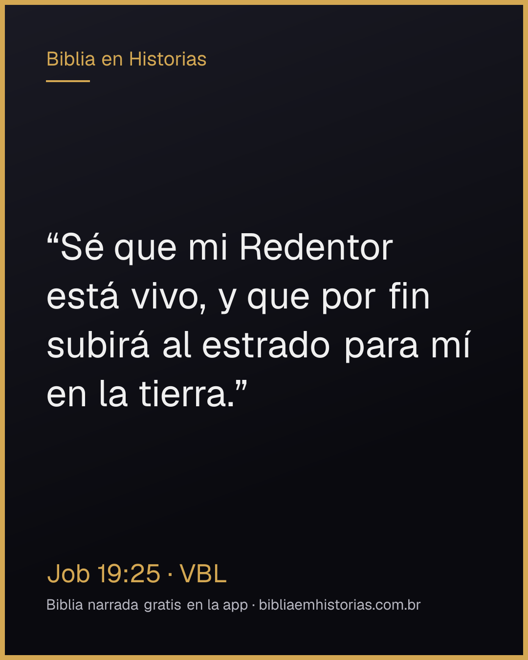 Imagen del versículo Job 19:25 para compartir