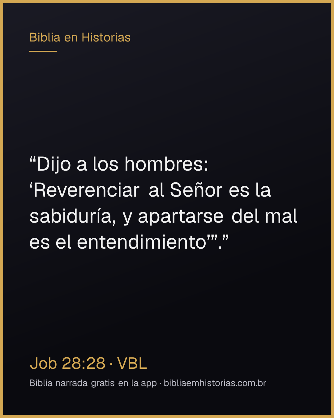 Imagen del versículo Job 28:28 para compartir