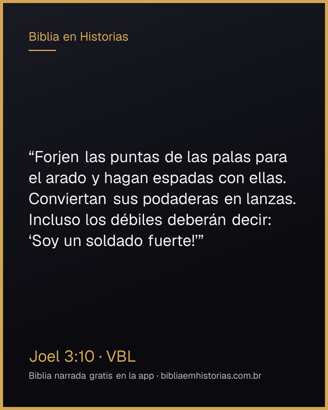 Imagen del versículo Joel 3:10 para compartir