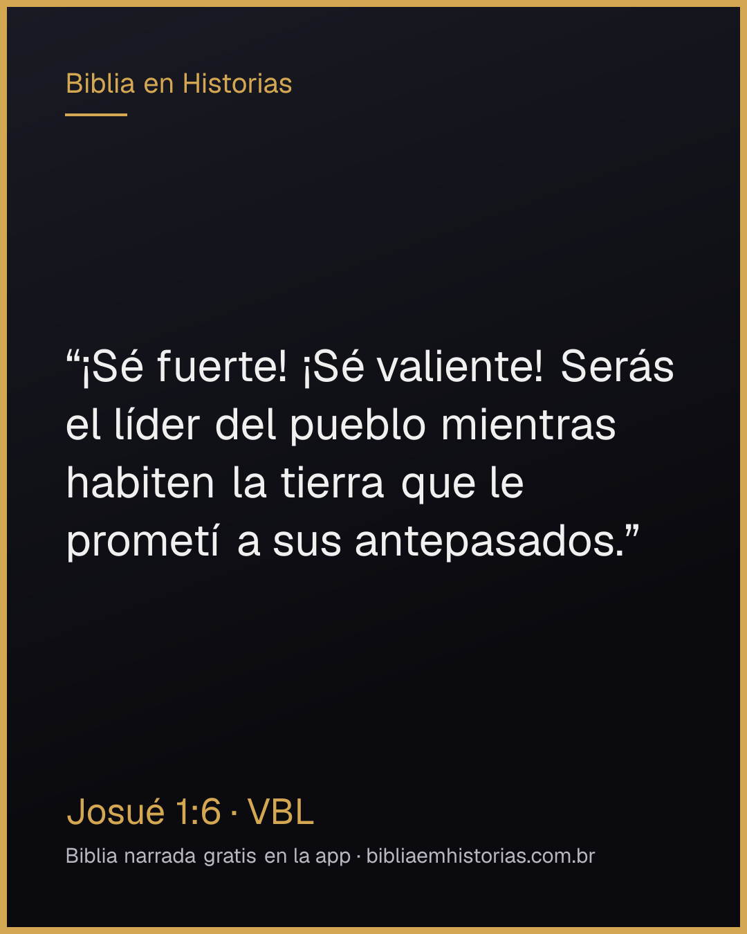 Imagen del versículo Josué 1:6 para compartir