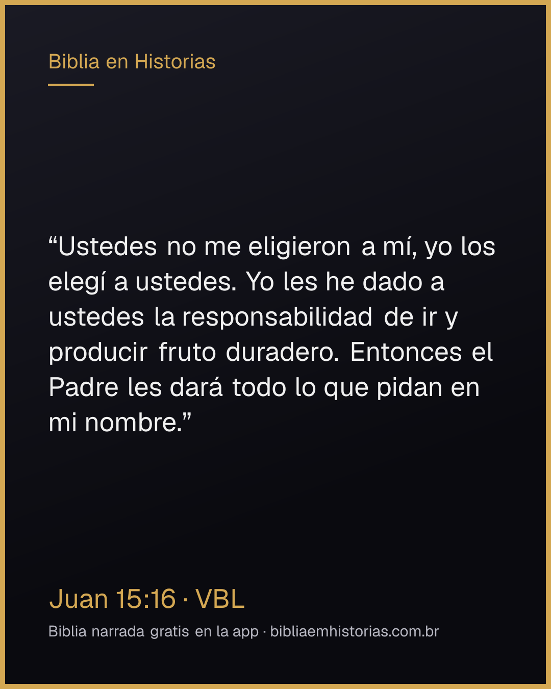 Imagen del versículo Juan 15:16 para compartir