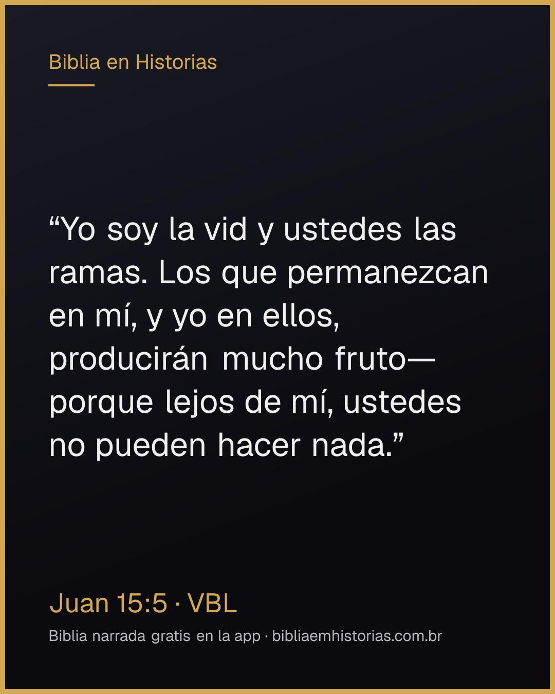 Imagen del versículo Juan 15:5 para compartir