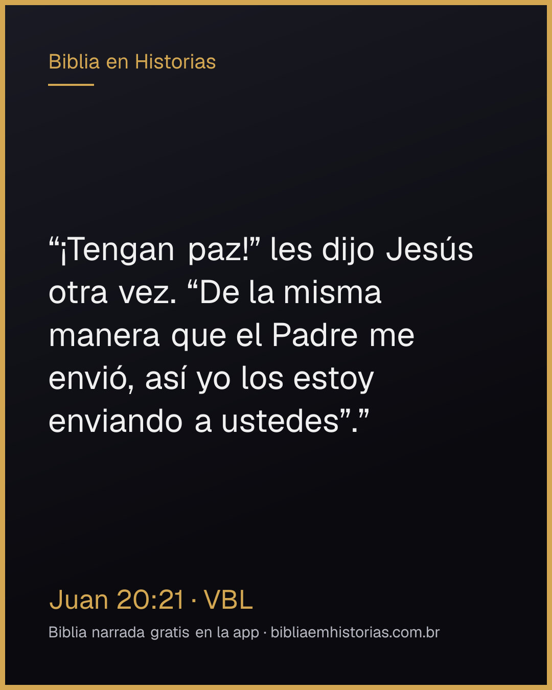 Imagen del versículo Juan 20:21 para compartir