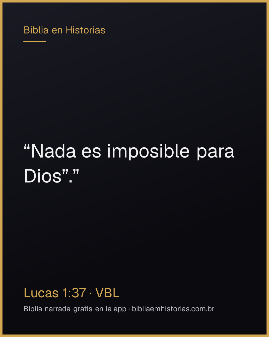 Imagen del versículo Lucas 1:37 para compartir