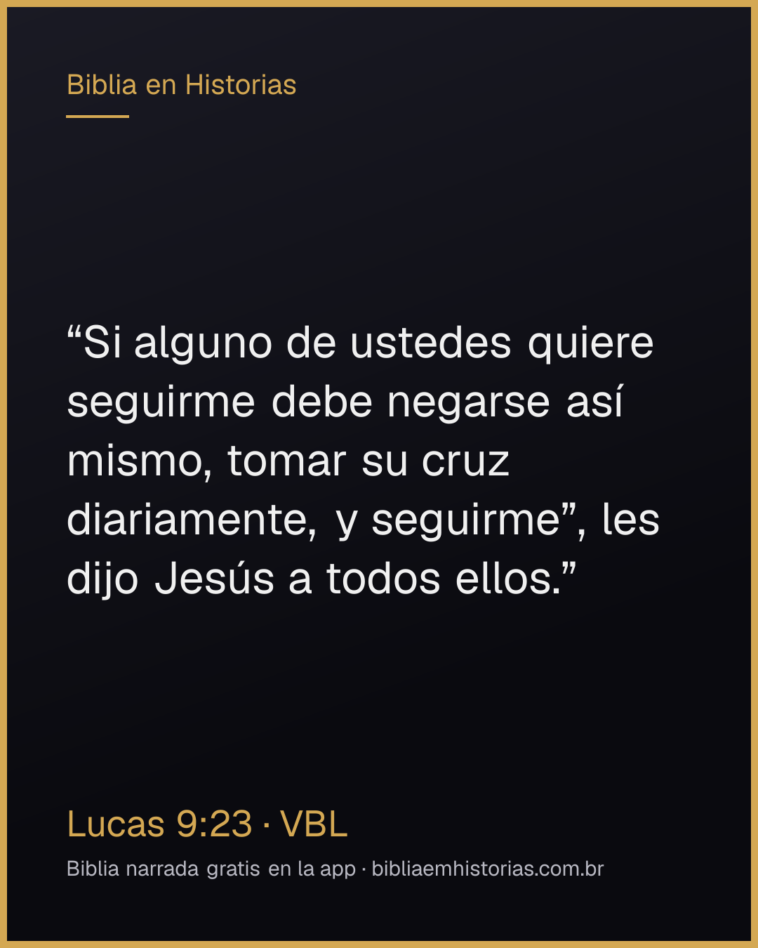 Imagen del versículo Lucas 9:23 para compartir