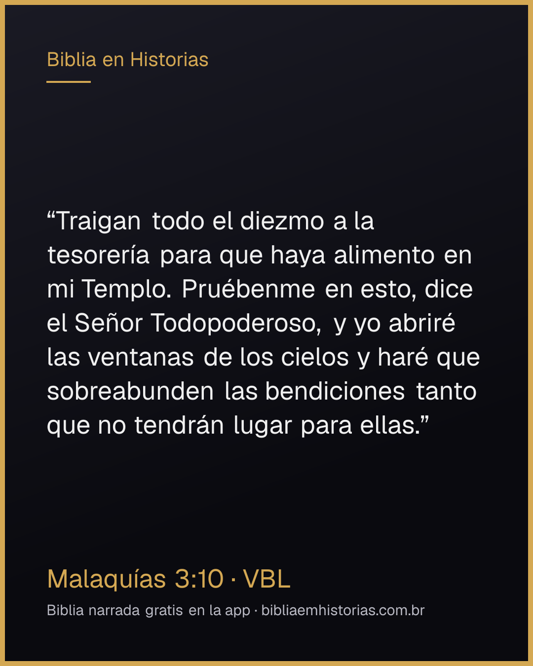 Imagen del versículo Malaquías 3:10 para compartir
