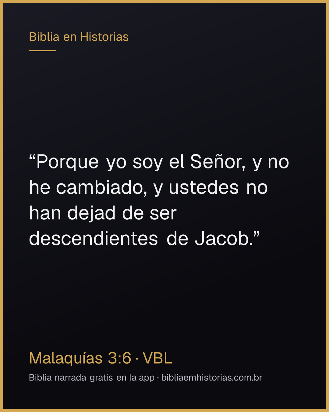 Imagen del versículo Malaquías 3:6 para compartir