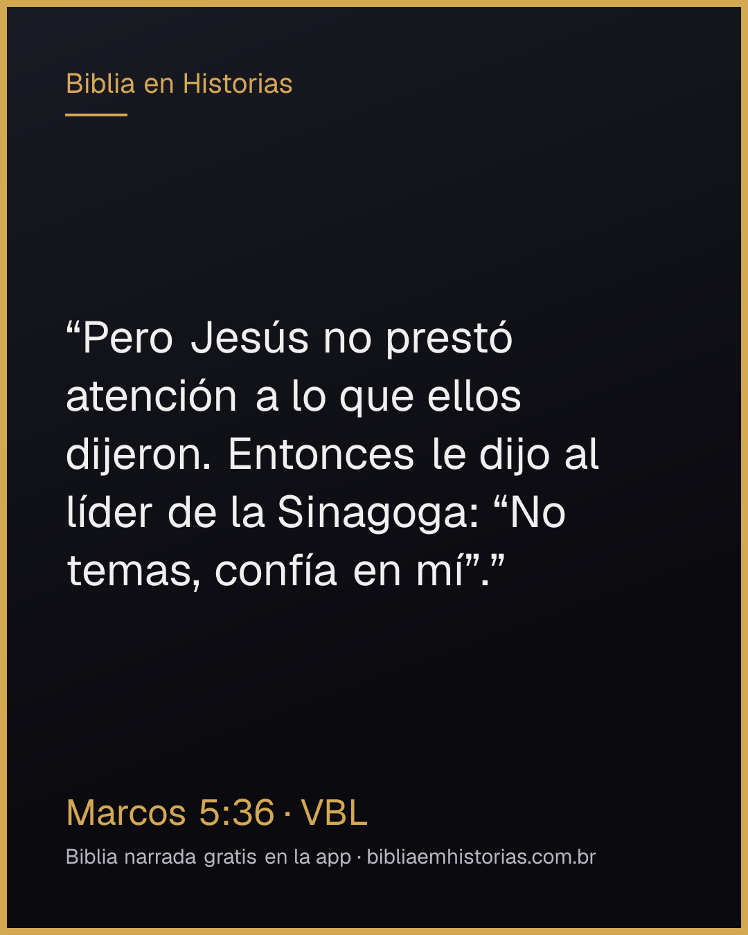 Imagen del versículo Marcos 5:36 para compartir