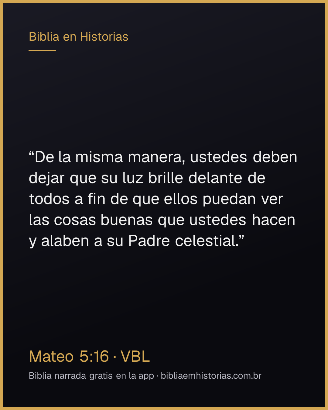 Imagen del versículo Mateo 5:16 para compartir
