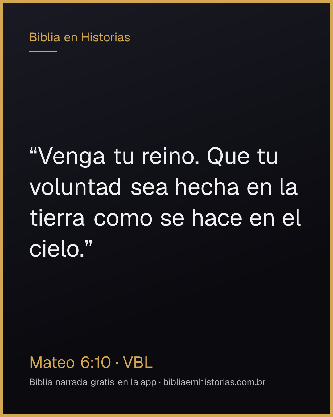 Imagen del versículo Mateo 6:10 para compartir