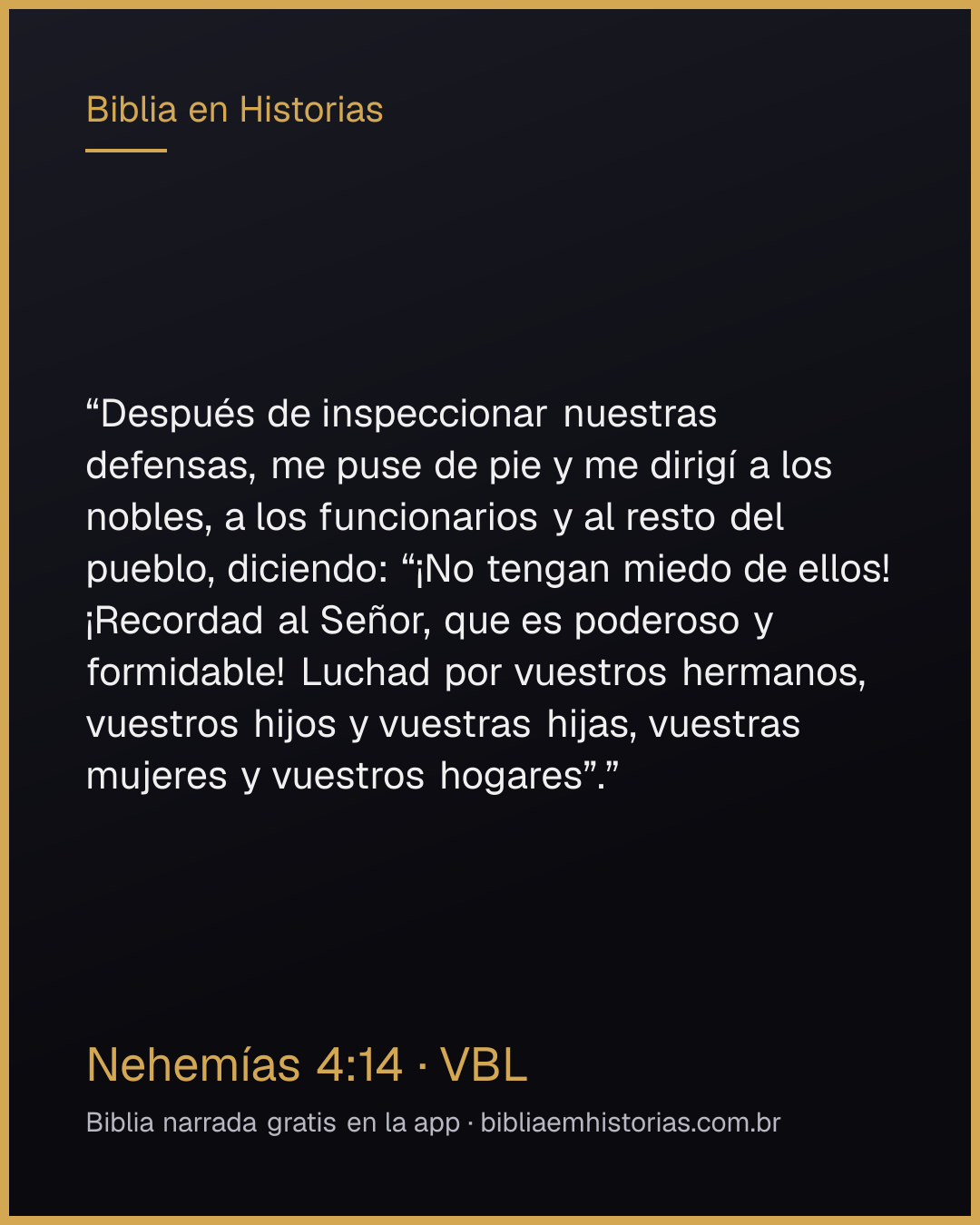 Imagen del versículo Nehemías 4:14 para compartir