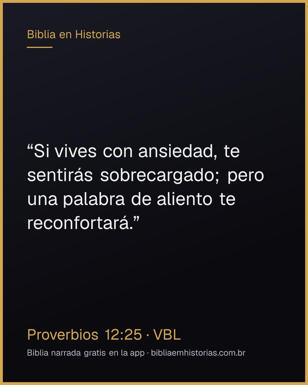 Imagen del versículo Proverbios 12:25 para compartir