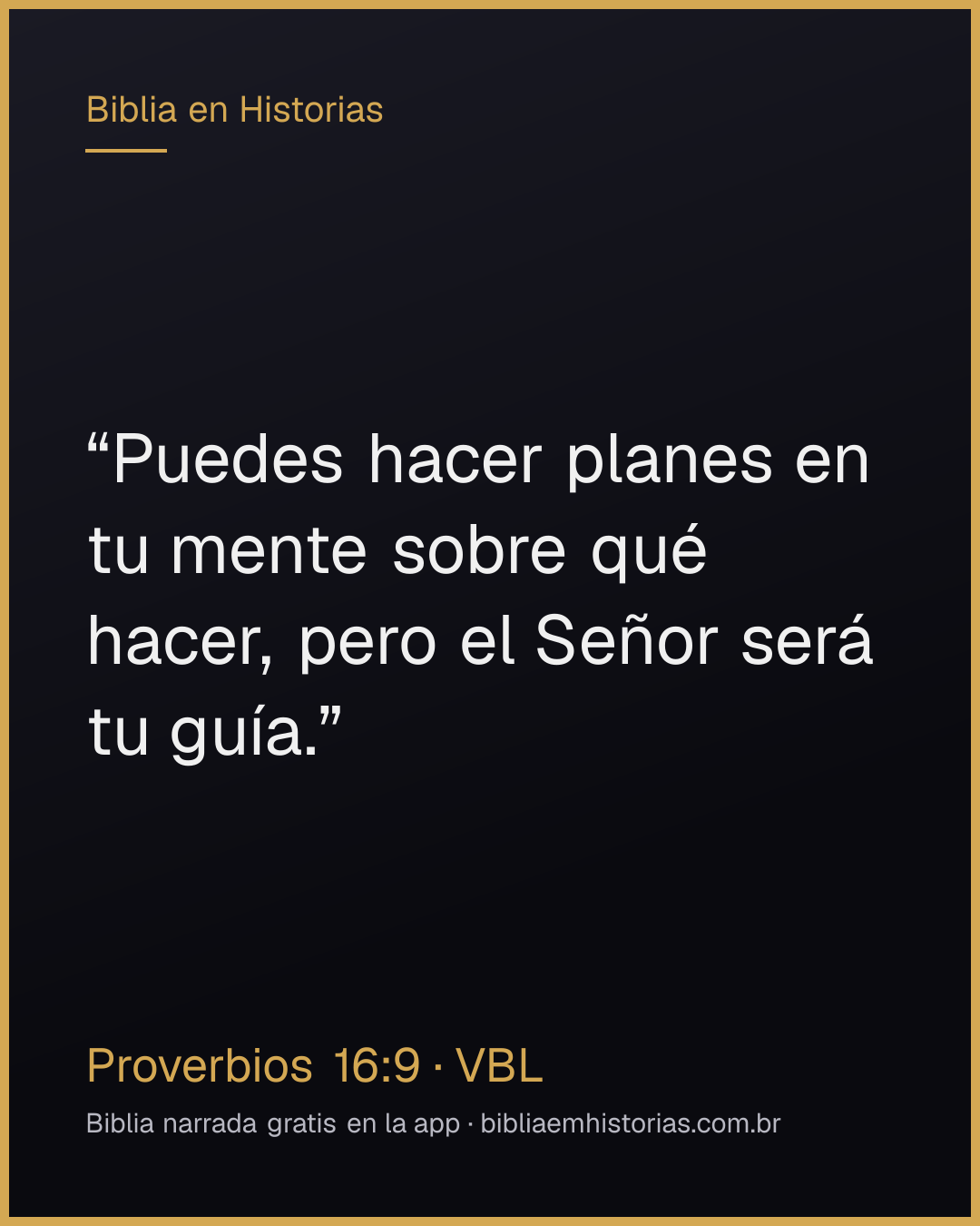 Imagen del versículo Proverbios 16:9 para compartir
