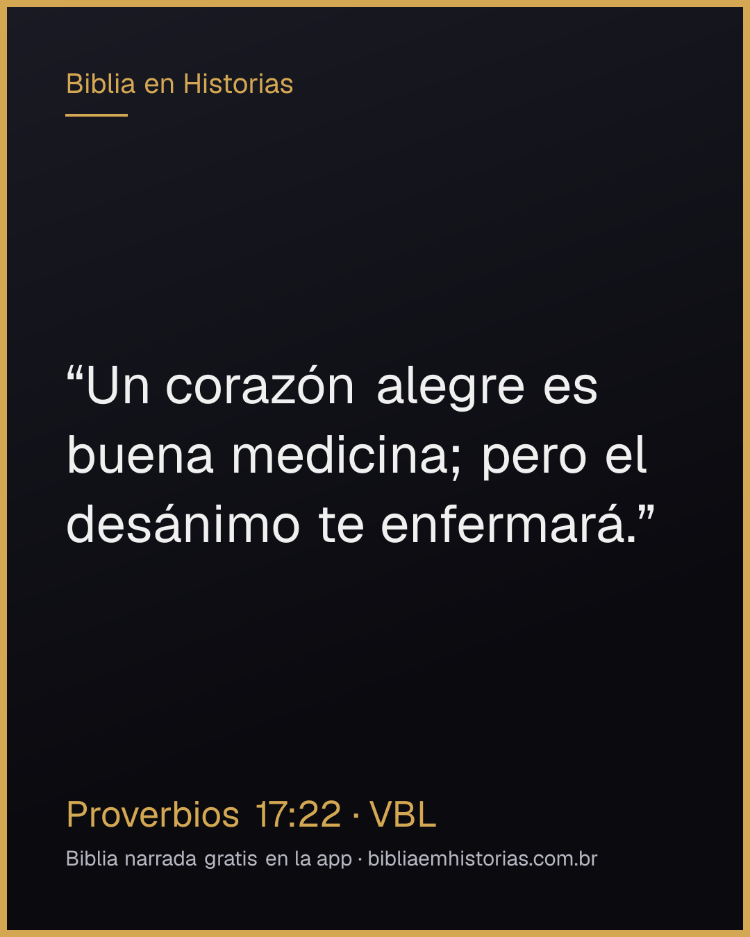 Imagen del versículo Proverbios 17:22 para compartir