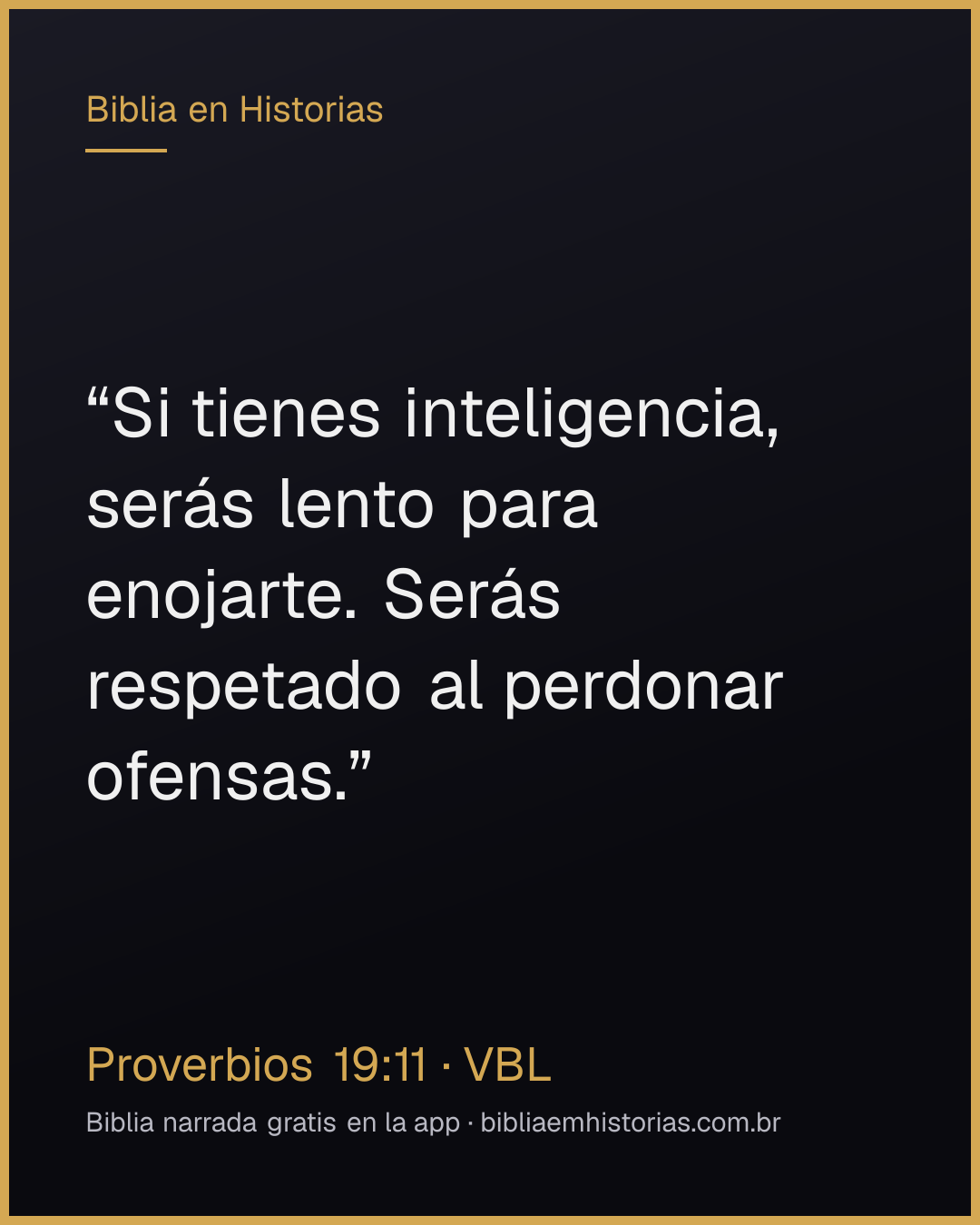 Imagen del versículo Proverbios 19:11 para compartir