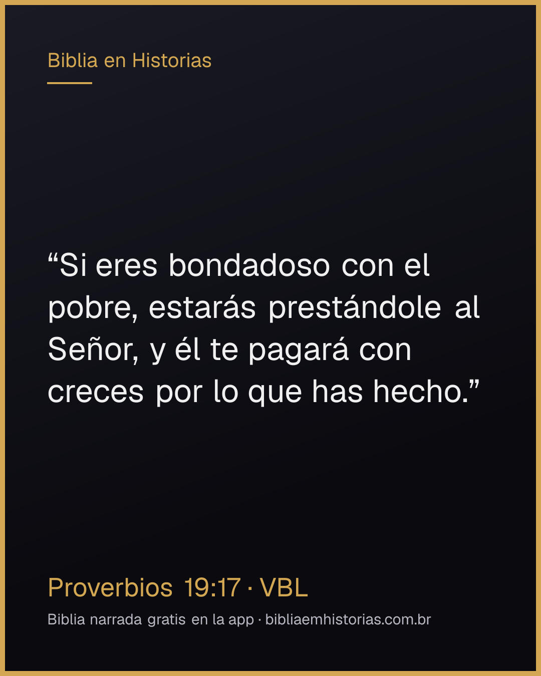 Imagen del versículo Proverbios 19:17 para compartir