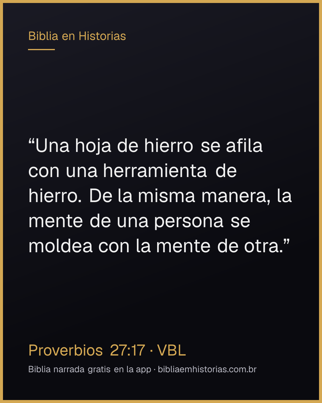Imagen del versículo Proverbios 27:17 para compartir