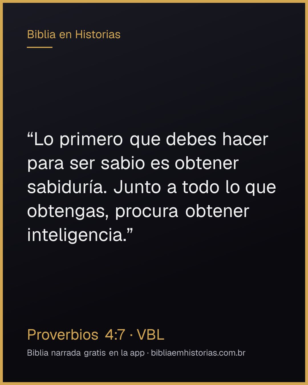 Imagen del versículo Proverbios 4:7 para compartir