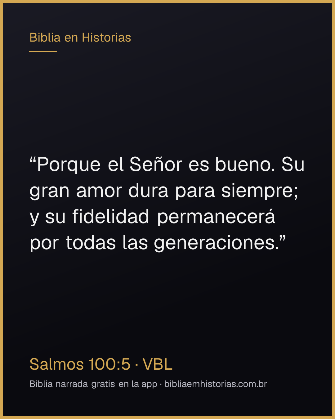 Imagen del versículo Salmos 100:5 para compartir