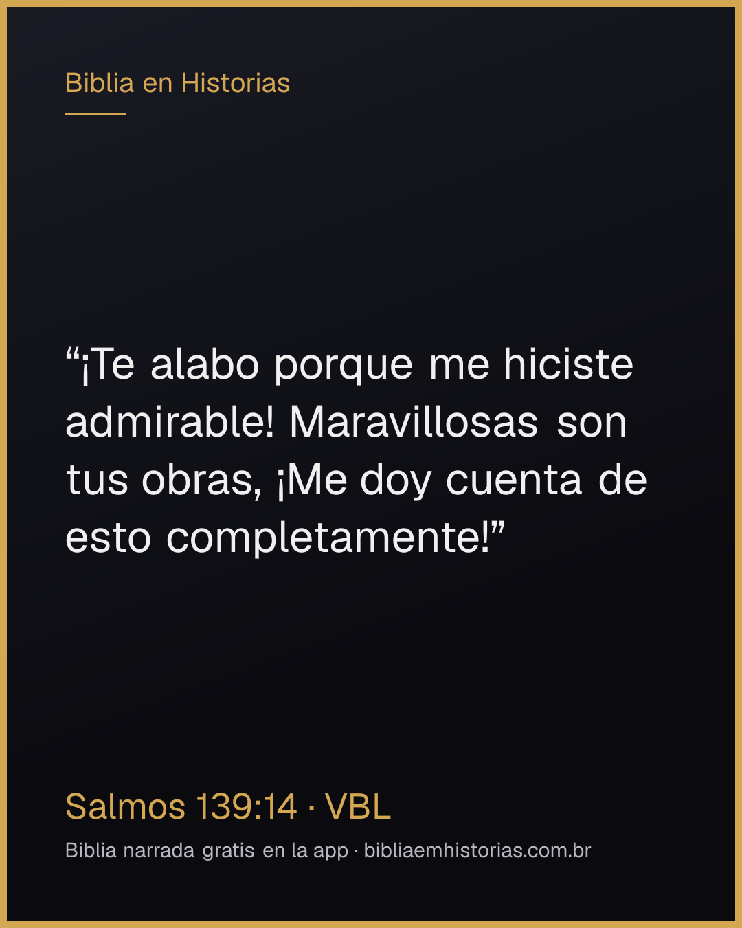Imagen del versículo Salmos 139:14 para compartir