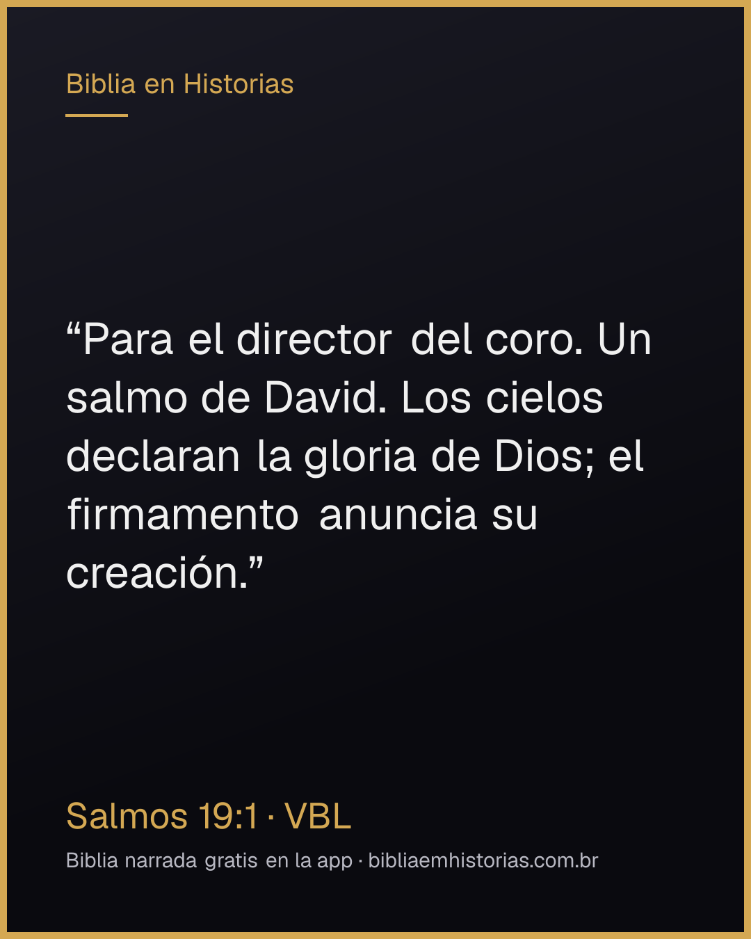 Imagen del versículo Salmos 19:1 para compartir