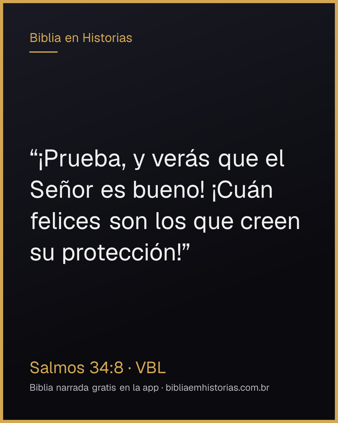 Imagen del versículo Salmos 34:8 para compartir