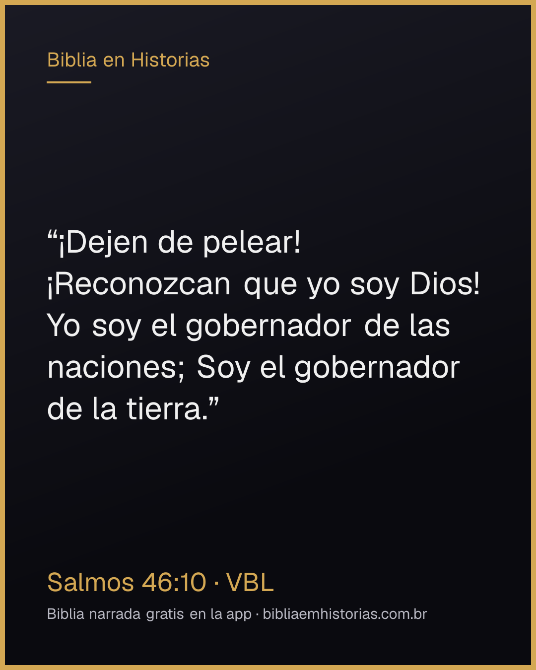 Imagen del versículo Salmos 46:10 para compartir