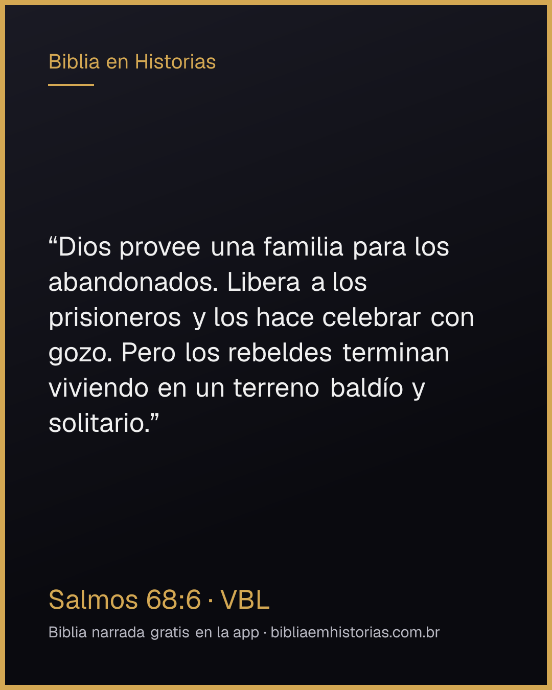 Imagen del versículo Salmos 68:6 para compartir